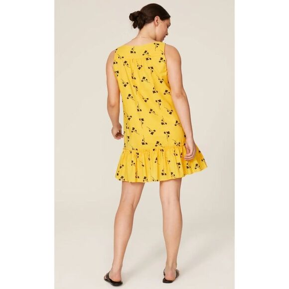 Thakoon Yellow Floral Ruffle Shift Dress Rent The Runway Pre-Loved 0 $315 - Picture 4 of 4